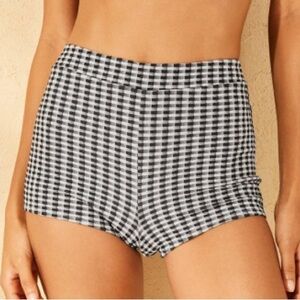 Wild Fable Textured Gingham Shortie Swim Bottoms